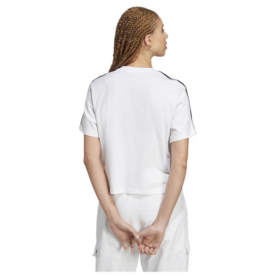 Adidas Γυναικεία κοντομάνικη μπλούζα Essentials 3-Stripes Crop Top